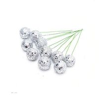 Riverbyland 50 PCS Gift Wrapping Artificial Silver Berries