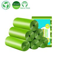 Trash Bags Biodegradable 5 Gallon 100 Counts Extra Thick Small Trash Bag Compostable Bags Eco Friendly Rubbish Bags Recycling & Degradable Garbage Bags for Kitchen Bathroom Office Car Yard (Green)