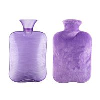 Classic Rubber Transparent Hot Water Bottle 2 Liter with Cover for Pain Relief Cold Therapy #39