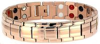 VPKJewelry Titanium Magnet Therapy Eternity Bracelet Bangle for Arthritis Pain Adjustable Length (Rose Gold)