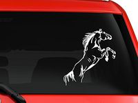 Wild Horse Mustang Nature Animal car truck SUV window laptop Kitchen wall macbook decal sticker Approx 6 inches white