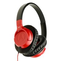Audio-Technica ATH-AX1iSRD SonicFuel Over-Ear Headphones for Smartphones, Red