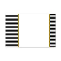 30 Blank Thank You Cards Invitations Notes Wedding Bridal Shower Birthday Black White Stripes + 30 White Envelopes