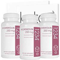 Creative Bioscience Forskolin 1234 (3 Pack) Natural Weight-Loss Pills for Women & Men –Forskolin 250 mg Standardized 20% - 600 mg Green Tea – 75 mg Cayenne