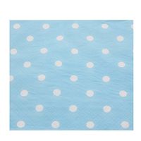 Youmewell Disposable Party Napkins Blue Dot Paper Beverage Napkins,3-Ply,100 Count