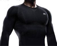 EmbioZ Pro Shoulder Support Compression Top (Long-Sleeved; Black; Medium) - Supports & stabilizes with inbuilt Power & Comfort Systems