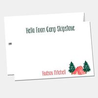 Personalized Flat Kid's Camp Notecard Set - Set of 10 Kid's Notecards with Envelopes (NC175)