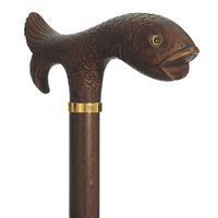 Fish sculpture walking cane imported from Italy
