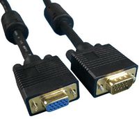 35ft Svga Super VGA M/f Male to Female Hd15 Monitor Cable Ferrites Gold Plated