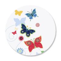 Delicate Butterflies Envelope Seals - Set of 144 Self-Adhesive, Flat-Sheet, 1-1/2" Sticker Seals, By Colorful Images