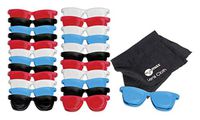 Sunglass Flip Top Contact Lens Case (24 Pack Disposable) Assorted Colors