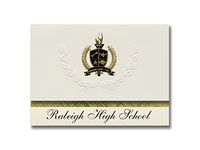 Signature Announcements Raleigh High School (Raleigh, MS) Graduation Announcements, Presidential style, Basic package of 25 with Gold & Black Metallic Foil seal