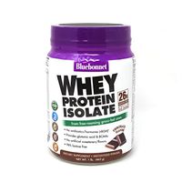 Bluebonnet Nutrition Whey Protein Isolate Powder, Whey From Grass Fed Cows, 26g of Protein, No Sugar Added, Non GMO, Gluten Free, Soy free, kosher Dairy, 1 Lb, 14 Servings, Chocolate Flavor