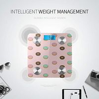 Bluetooth Smart Weight Digital Scale Cartoon Cute Dessert Strawberry Donut Body Composition Scales Body Fat Composition Monitor Analyzer with Smartphone App for Body Management-396 Lbs