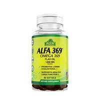 Alfa Vitamins Alfa 3-6-9 - Organic Flax Seed Oil - 1000 Mg Dietary Supplement, 60 Softgels