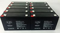 SPS Brand 6V 12Ah Emergency Light Replacement Battery for Teledyne Big Beam S610-SL (10 Pack)
