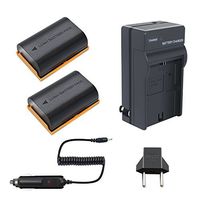 Bonacell LP-E6 Replacement Battery(2 Pack) and Charger Kit Compatible with Canon EOS R, 80D, 60D, 60Da, EOS 70D, EOS 5D Mark II/III/IV, EOS 5DS, EOS 5DS R, EOS 6D, 6D Mark II, EOS 7D, 7D Mark II