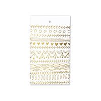 Hearts-N-Lines Gold Foil Stamped Gift Tags (Package of 15)