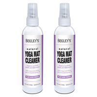 Begley's 100% Natural Yoga Mat Cleaner and Deodorizer Spray 8oz, Plant Based with Fragrant Essential Oils, Pure Eucalyptus & Lavender - 2 Pack