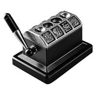 TYUIO Quality Importers Trading Co. Quad Table Cigar Cutter, Brushed Finish, 55 and 60 Ring Gauge Straight Cutters (Color : C)