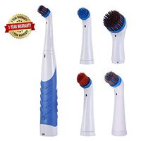 Super Sonic Scrubber Electric Cleaning Brush With All Purpose 4 Brush Head for Bathroom & Kitchen Household Cleaning