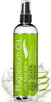 Magnesium Oil with Aloe Vera = Less Itchy Relief for Sensitive Skin - Made in USA - Get Healthy Hair & Skin and Sleep Better - Free Ebook Included (12 fl oz)