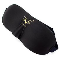 19V69 Italia Sleep Mask, Eye Mask for a Deep Sleep - Contoured Travel Eyemask, Airplane Blindfold - Black (4 Pack)
