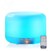 ZZHK 300ml Ultrasonic Essential Oil Diffuser-Remote Operation,7 Colors Conversion Adjustable Mist Modes Humidifiers for Aromatherapy,6.554.63inches,12W
