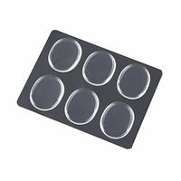 Owfeel 6 Pairs Clear Round Gel Silicone Heel Grips Pads Shoe Insoles for Shoes High Heel of Foot Pain Relief