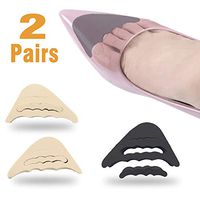 TIFF 2 Pairs Toe Filler Foot Brace Pads Adjustable Big Shoe Filler Unisex Shoe Toe Plugs for Men&Women, Fits Pumps, Flats,Boots,Sneakers etc