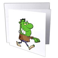 3dRose Frankenstein Halloween - Greeting Cards, 6 x 6 inches, set of 12 (gc_57769_2)