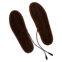 MINGLIFE Electric Heated Insoles- Rechargeable Battery, Remote Controlled, Foot Warmers Fit Men and Women Shoes and Boots for Hunting, Skiing, Work. Heavy Duty and Comfortable (Brown, C 25cm)
