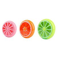 LazyMe Weekly Pill Box Round Cute 7 Compartments Medicine Organizer (3 Pack) (Multicolors)