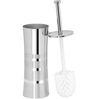 Bath Bliss Stainless Steel Holder in Two Tone Toilet Brush, 14.5" x 3.5"