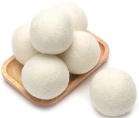 GUOXUAN Wool Dryer Balls 6-Pack, XL Size Premium Reusable Best Natural Fabric Softener,Gift Se