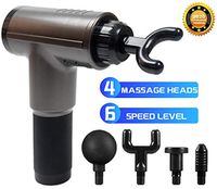 AN-FLY Professional Massage Gun Deep Tissue Massager for Athletes with 6 Adjustable Speed Levels 4 Detachable Massage Head for Muscle Soreness Relieves Deep Relaxation Percussion (Luxury Black)