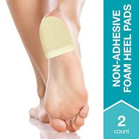 Steins Non-Adhesive Foam Heel Pads with Skived Edge, Helps Ease Pain Caused by Plantar Fasciitis, Achilles Pain, Bone Spur, Other Heel Pain. #10, 1/2", 2Count