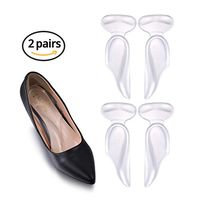 Gel Heel Cushion Inserts Heel Pads & Silicone Heel Cups Heel Protectors 2 Pairs for Women High Heels, Non Slip Heel Grips Liners Shoes Inserts Foot Pads for Foot Pain Relief