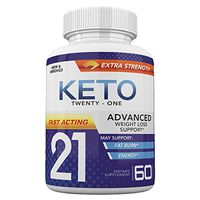Keto 21 - New and Improved Advanced Weight Loss Support - Extra Strength - 60 Capsules - 1 Month Supply