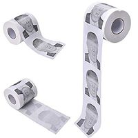 Funny Donald Trump Humor Toilet Paper Roll Home Toilet Tissue Roll Soft Printed for Novelty Funny Gifts (White)