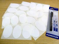 Minilabel Plain 75X50mm Oval Self-Stick Deep Freeze, Freezer Labels (Plus Permanent Marker Pen) Stickers For Frozen Food Packaging