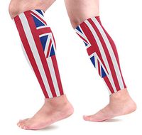 Abbylife Hawaii Flag 1 Pair Leg Brace Compression Long Cooling Sports Leg Sleeve