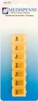 AP-255 Weekly Pill Organizer Pack of 12 (Clear)