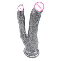 Double Didlo with Suction Cup Women Huge Realistic Amus Massage Adult Six Toy