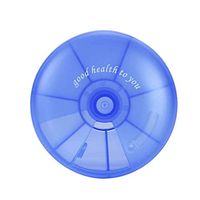 SAQIMA Travel Pill Storage Box Medicine Tablet Storage Vitamin Dispenser Organiser 7 Day Home Outdoor Durable (Blue)