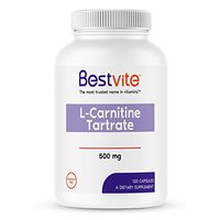 L-Carnitine Tartrate 500mg (120 Capsules) - No Stearates - Non GMO - Gluten Free