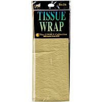 Tissue Gift Wrap 20"X20" 4/Pkg-Gold