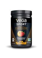 New Vega Sport Premium Energizer Strawberry Lemonade (25 Servings, 16.1 oz) - Vegan, Gluten Free, All Natural, Pre Workout Powder, Non GMO (Packaging may vary)
