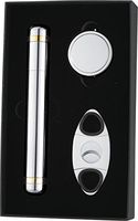 Visol"Cigar Tube Cigar Cutter and Pocket Ashtray Gift Set