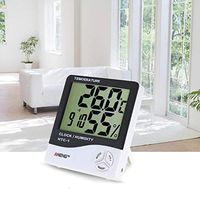 Xixou High Accuracy Thermometer Hygrometer,TP331D All-in-one Memory Digital Electronic hygro-Thermometer Timer, Temperature and Humidity Meter with Alarm Clock, 1 x AAA Battery (Included)